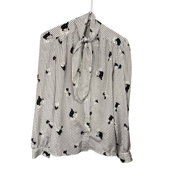 STYLE BUNDLE Women’s Vintage Bold Colorful Blazer Dress Shirt Print Red BW M L - Picture 8 of 16